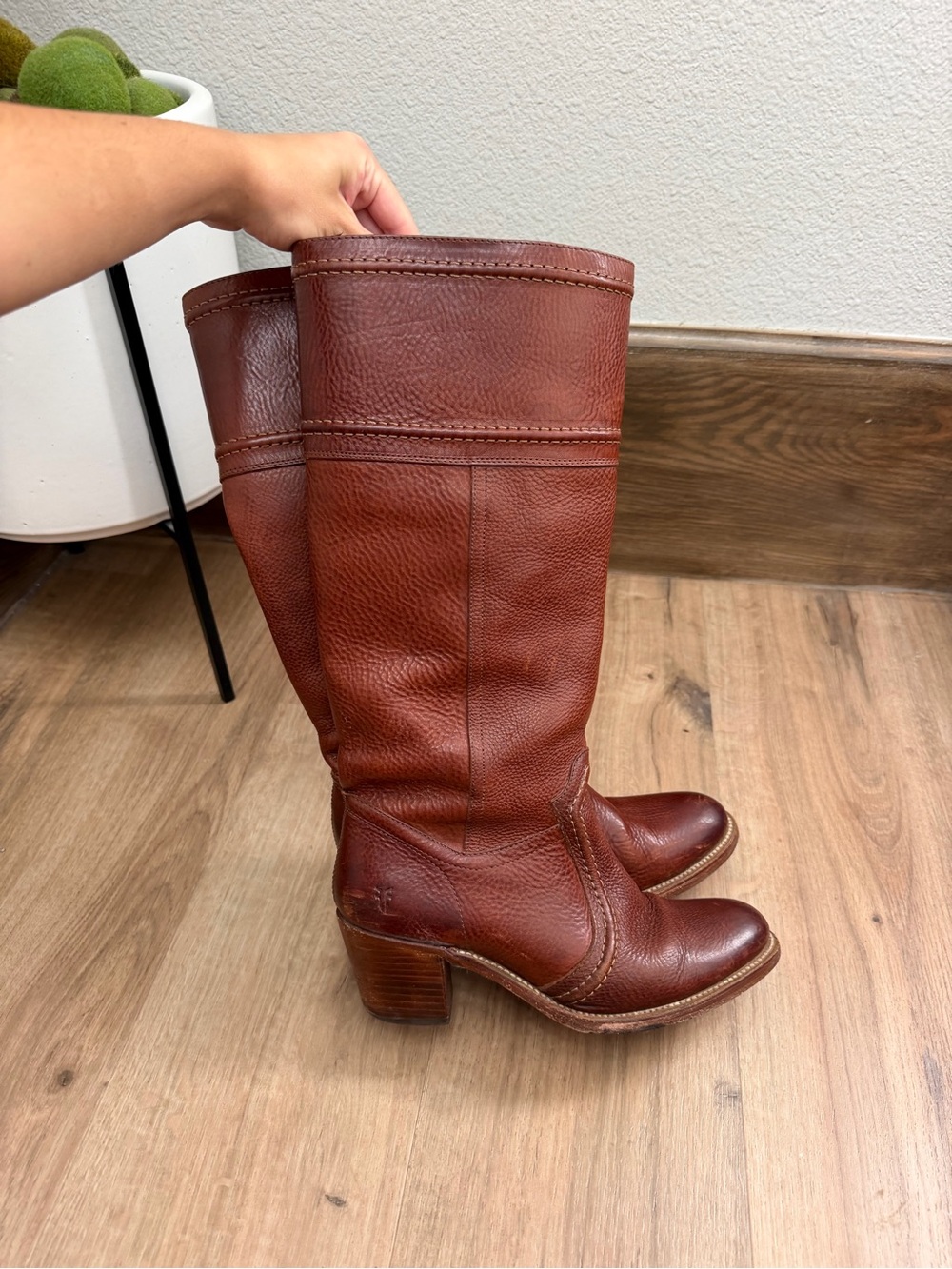 vintage Frye leather Jane 14L Stitch Riding Boots